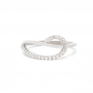 CZ Wave Ring  - Silver Ring