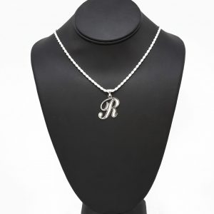 Big Silver Letter R- Silver Pendant
