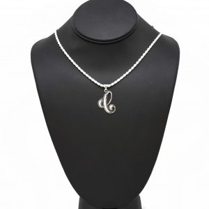 Big Silver Letter C- Silver Pendant