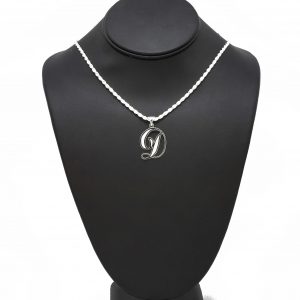Big Silver Letter D- Silver Pendant