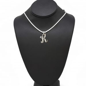 Big Silver Letter K- Silver Pendant
