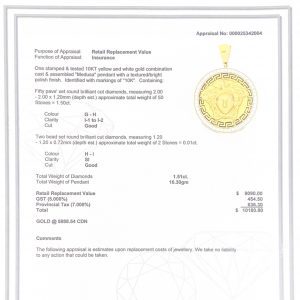 Diamond Medusa1.51ct - Diamond Pendant - Image 3