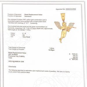 Diamond Angel of Arms1.01ct - Diamond Pendant - Image 3