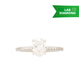 Oval Diamond Ring #109 1.23ct Lab- Diamond Ring