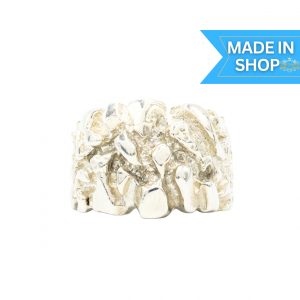 Damian - Silver Nugget Ring