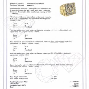 Icy Tyson 1.94ct Lab #127- Diamond Nugget Ring - Image 4