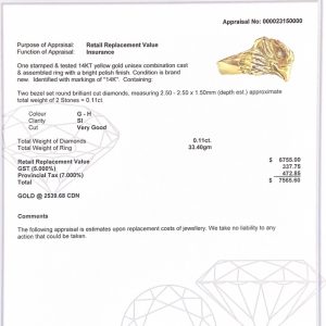 Diamond Eyed Eagle .11ct #122 - Diamond Ring - Image 3
