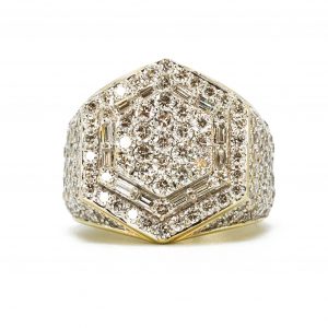 Hexagon Cluster 3.81ct #144 - Diamond Ring