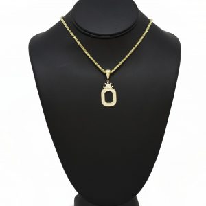 Letter O Crown CZ - Pendant