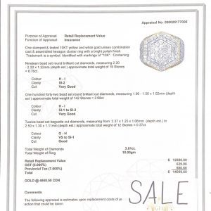 Hexagon Cluster 3.81ct #144 - Diamond Ring - Image 3