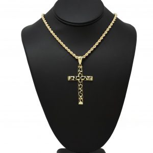 Open Nugget Cross -pendant