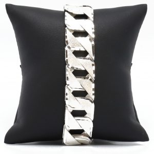 Diamond Cut 18mm 9"- Silver Bracelet