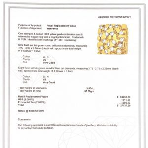 Icy Snoop 3.5ct Lab #120  - Diamond Nugget Ring - Image 4