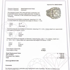 Cluster Square Diamond Ring 4.3ct #130- Diamond Ring - Image 3