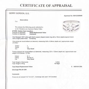 Square Diamond Ring 1.4ct 10k #136- Diamond Ring - Image 3