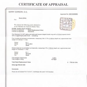 Icy Nugget Cluster 2.28ct #151  - Diamond Nugget Ring - Image 4