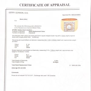 Square Diamond Halo 1.16ct 18k #140- Diamond Ring - Image 3