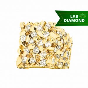 Icy Chester Jr.  3.06ct 10k #116  - Diamond Nugget Ring