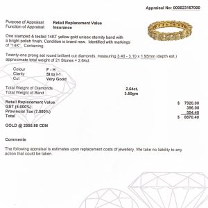 Eternity Band 2.64ct #194 - Diamond Ring - Image 3