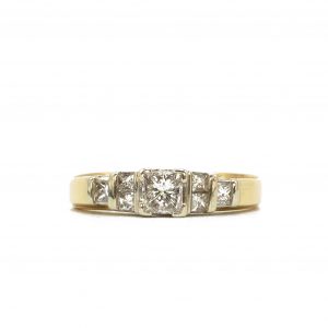 Princess cut diamond ring .86ct 14k #98  - Diamond Ring