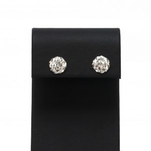 Round Nugget Studs - Silver Earrings