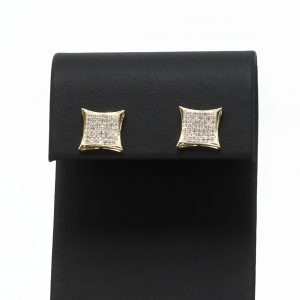 XL Square Clusters 0.33ct- Genuine Diamond Earrings