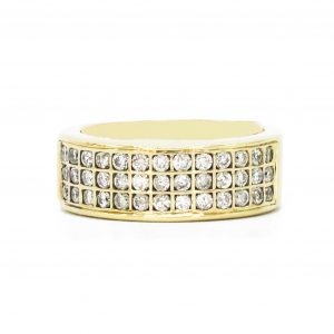 Mens Triple Row Diamond Band 1.00ct - Diamond Ring