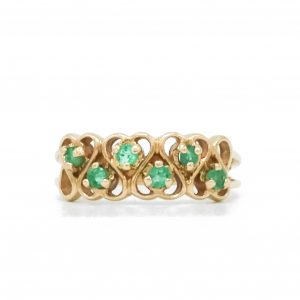 Emerald Hearts10k - Ring