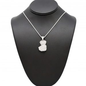 CZ Money Fist- Silver Pendant