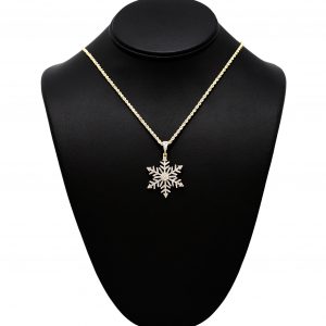 Diamond Snowflake .98ct- Diamond Pendant