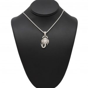 Cz Scorpion - Silver Pendant