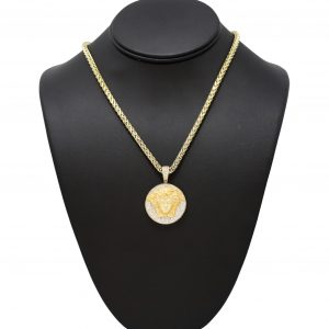Gold Plated Medusa - Silver Pendant