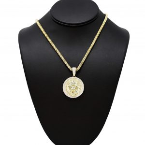 Gold Plated Lion - Silver Pendant