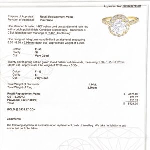 Round Lab 1.44ct #186 - Diamond Ring - Image 3