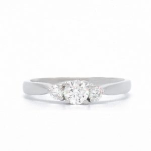 Three Brilliant Cut Diamonds .58ct  #154- Diamond Ring