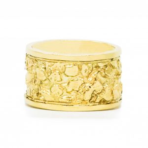 Nugget Band 14.5mm- Gold Ring