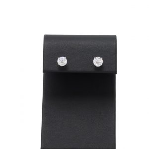 1ct White Gold CZ - Earrings