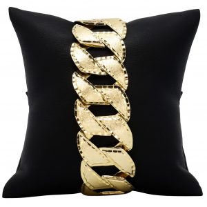 Rounded Diamond Cut 24.5mm 9.75" - Bracelet