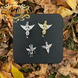 Gold Plated Cz Angel- Silver Pendant - Image 3