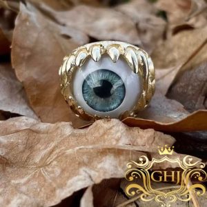 Blue Eye- Gold Ring - Image 3