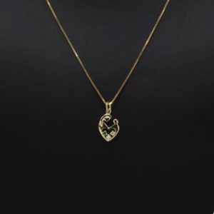 3 Birthstone Heart 10k - Pendant - Image 3