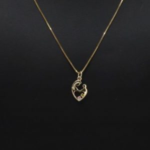 2 Birthstone Heart 10k - Pendant - Image 3