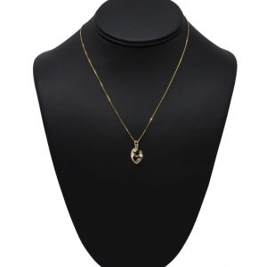 2 Birthstone Heart 10k - Pendant