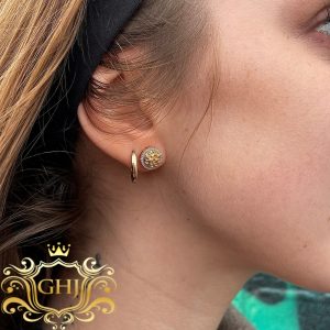 Round Nugget 0.15ct- Genuine Diamond Earrings - Image 3