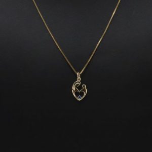 1 Birthstone Heart 10k - Pendant - Image 3