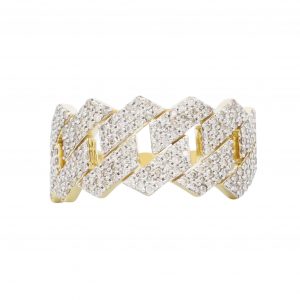 Icy Cuban Ring 1.0ct 10k - Diamond Ring