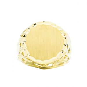 Round Signet Ring - Gold Ring