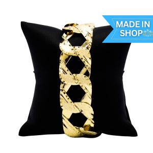 Deep Diamond Cut 23.5mm 9" - Bracelet