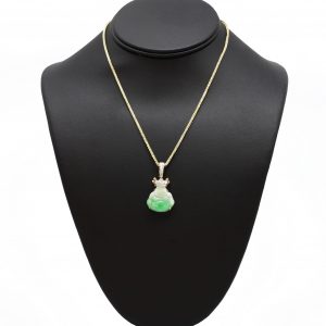 Diamond Crown Buddha .35ct- Pendant