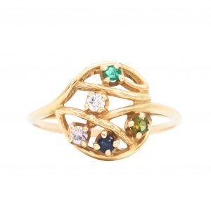 5-Stone Birthstone 10k- Ring